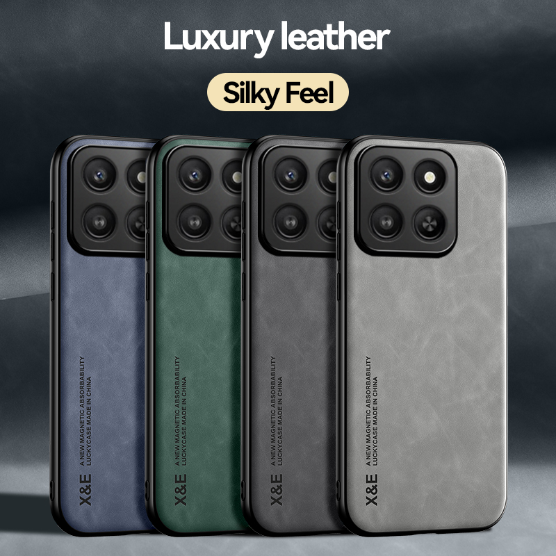 Magnetic Case Smart - Luxury Leather Case for Honor 400