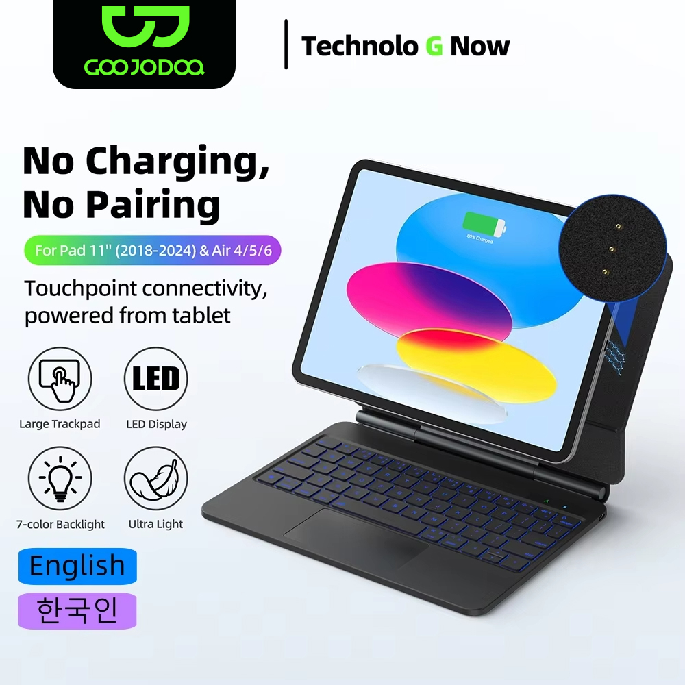 Tablet Accessories Choice Store - Smart Pogo Pin Keyboard case for