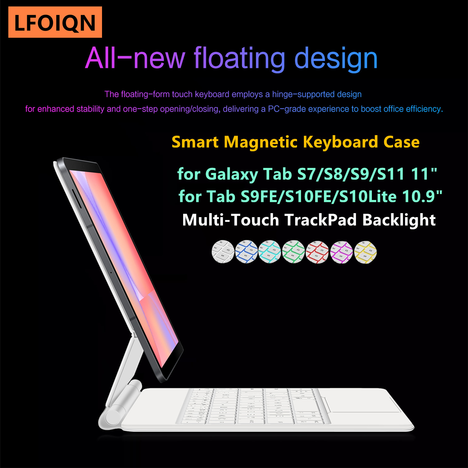 Tablet Accessories For Samsung - LFOIQN Magic Keyboard for Samsung Galaxy