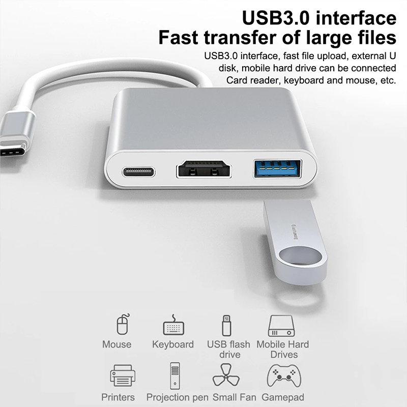 3 in 1 USB Type C Hub to 4K HD - Tablet Accessories For Samsung review and price