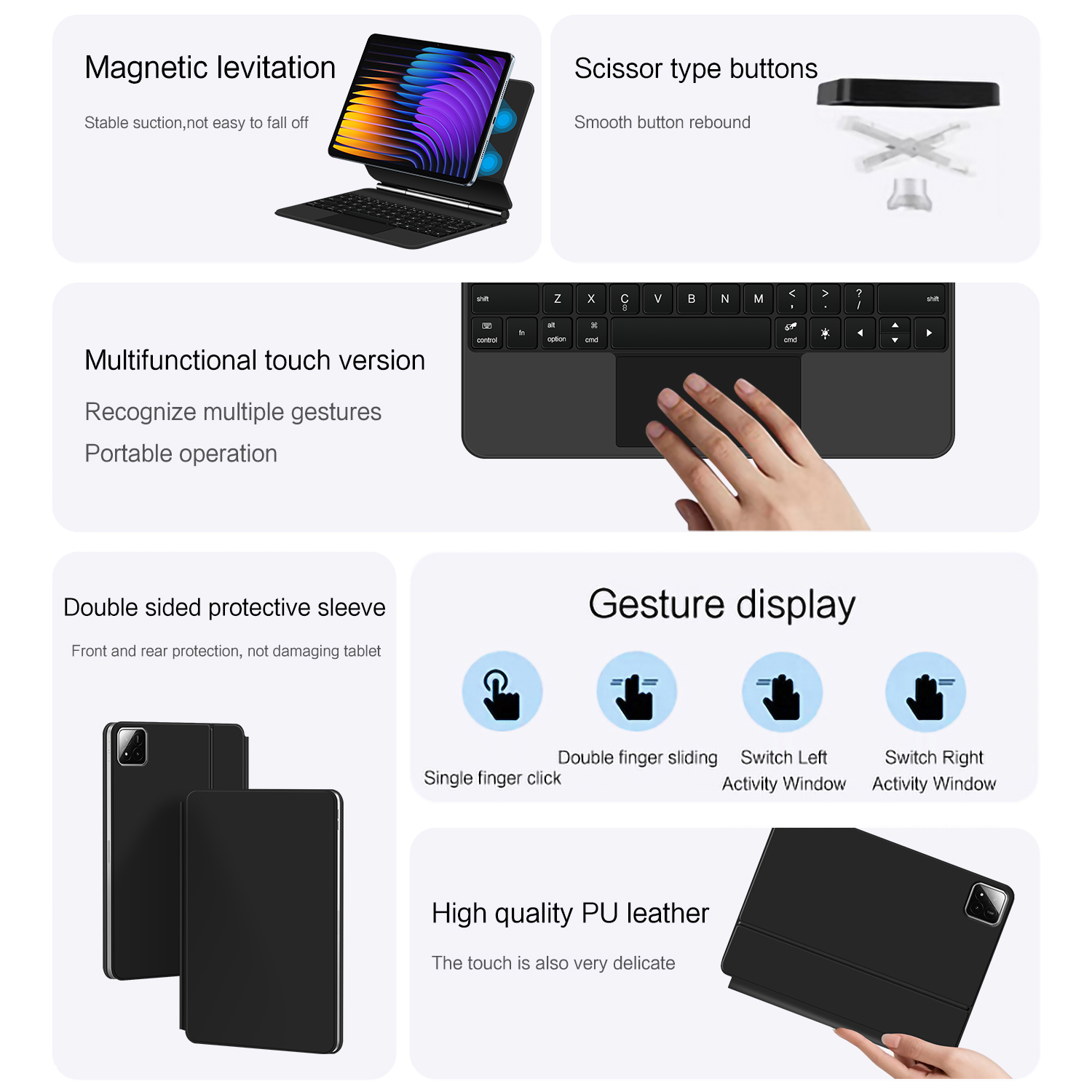 Magic Keyboard For Xiaomi Pad  - Magnetic Case Smart review and price