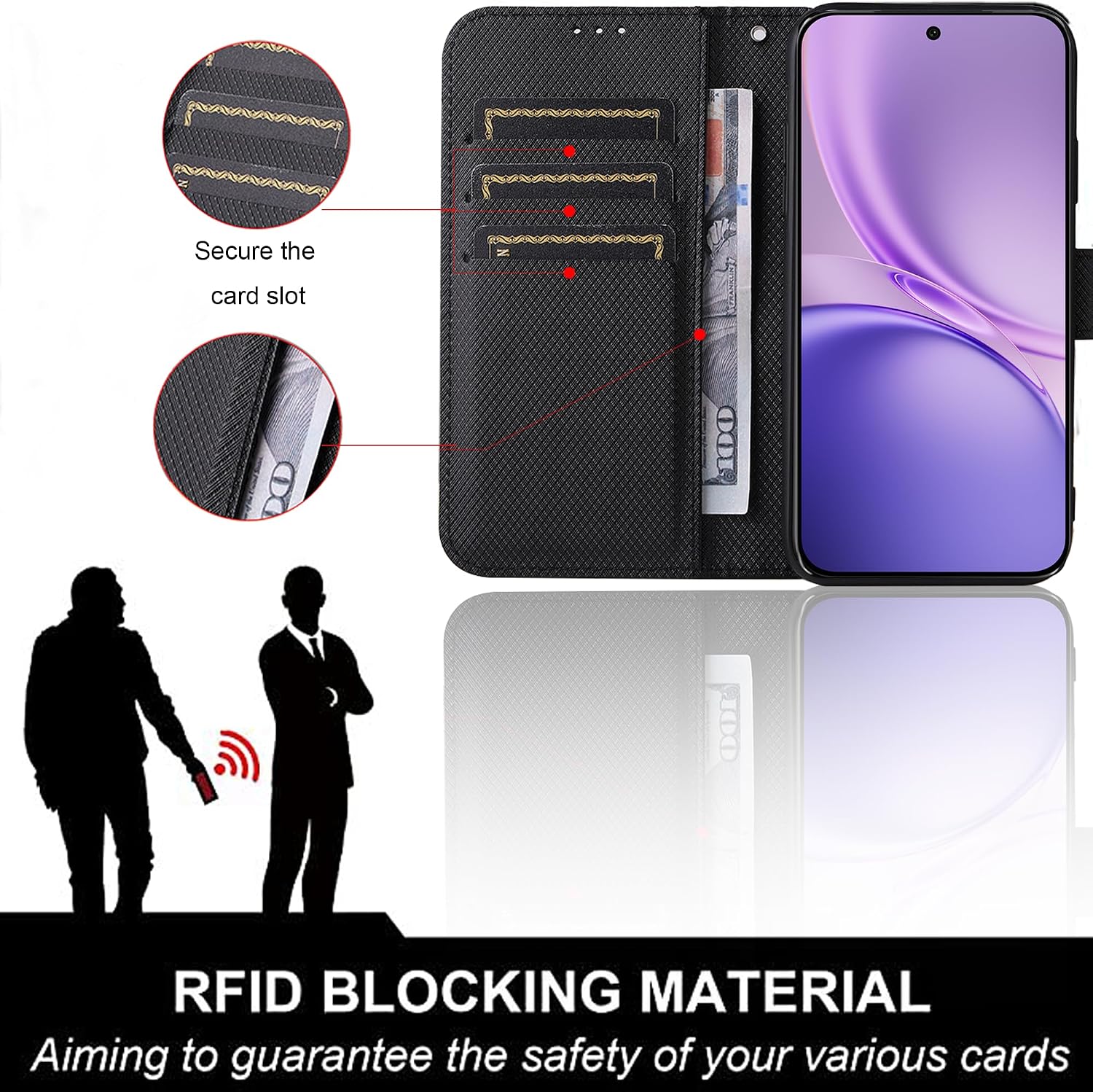 Plain Leather Flip Wallet Case - Magnetic Case Smart review and price