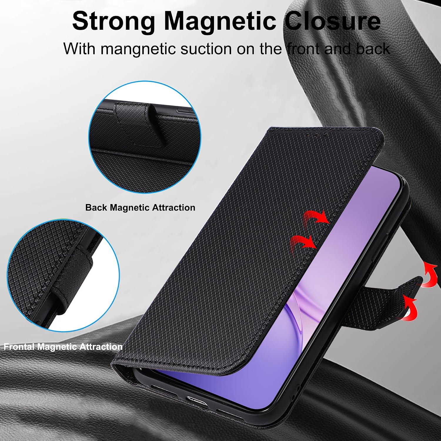 Plain Leather Flip Wallet Case - Magnetic Case Smart review and price