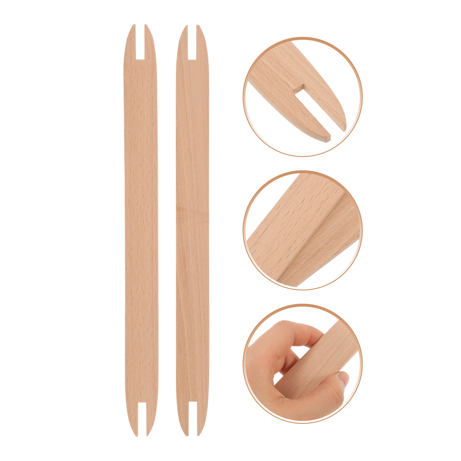 2Pcs Wooden Knitting Shuttles  - Tablet Weaving Accessories review and price