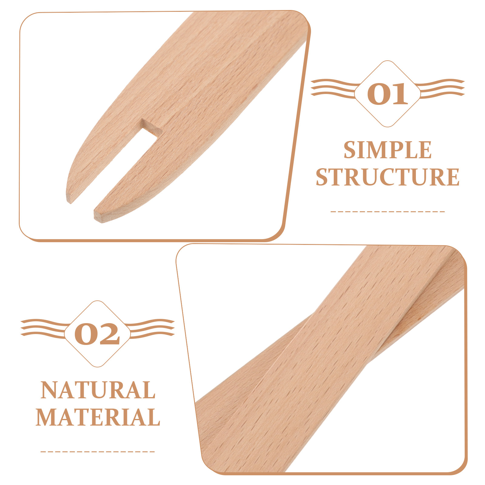 2Pcs Wooden Knitting Shuttles  - Tablet Weaving Accessories review and price